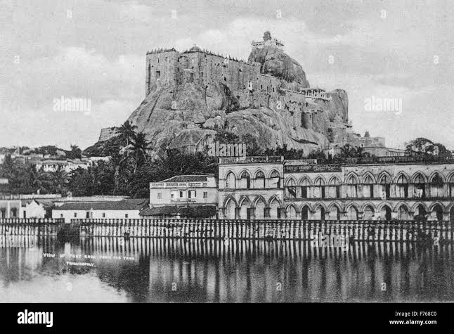Tiruchirappalli and rock fort Black and White Stock Photos & Images - Alamy
