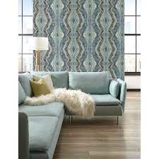 Maybe you would like to learn more about one of these? York Wallcoverings Antonina Vella Blue Kashmir Kaleidoscope Wallpaper Bellacor