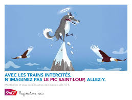 Prendre le train est souvent nécessaire dans le cadre des études. La Sncf Detourne A Nouveau Le Nom Des Villes Pic Saint Loup Intercites Illustrations