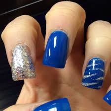 Want to have some gorgeous nails this season? 32 Blue And Silver Acrylic Nail Designs Nails Pix