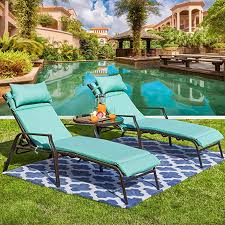 Amazon Com Lokatse Home 3 Pieces Outdoor Patio Chaise Lounges Chairs Set Adjustable With Folding In 2020 Patio Chaise Lounge Patio Chaise Outdoor Patio Chaise Lounge