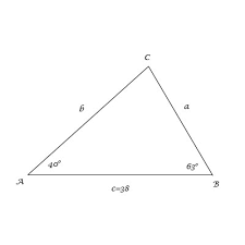 How do you solve right triangle? For The Triangle Abc We Are Given That A 40 O B 63 O Text And C 38 0 Find The Length Of The Side B Rounded To The Nearest Hundred Study Com