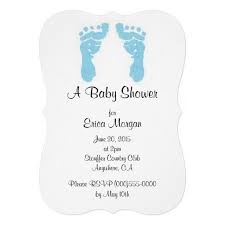 Baby Boy Footprints Invitations Zazzle Com Unique Baby Shower Gifts Baby Shower Invitations Baby Footprints