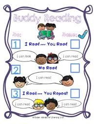 buddy reading anchor chart worksheets teaching resources tpt