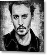 Johnny Depp black chalk edit by Andrew Read
