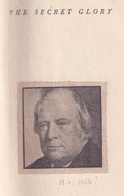 Just thought I'd share this photo with the group. It is a picture of Machen  glued into the front of my edition of Things Near and Far, from the library  of Betty