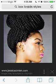 Box Braids Styled Into A Donut Bun Bun Hairstyles Braided Bun Hairstyles Braided Hairstyles For Black Women