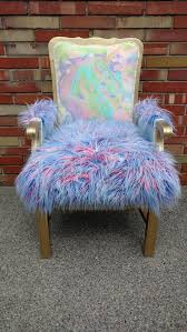 Accent Chair Unicorn Nursery Faux Fur Chair Watercolor Art Splatter Paint Art Nurserychair Aw Unicorn Bedroom Decor Unicorn Room Decor Unicorn Nursery