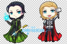 Loki Thor Clint Barton Chibi Loki Marvel Avengers Assemble Fictional Characters Black Hair Png Klipartz