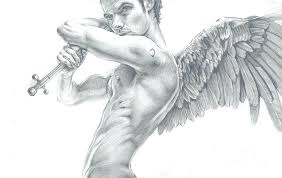 Archangel Raphael Drawing By Karina Griffiths Illustration about archangel outline drawing, hand drawn illustration of an orthodox icon interpretation isolated on white. archangel raphael by karina griffiths