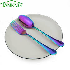 Terbuat dari stainless steel anti karat yang aman digunakan dan tidak sendok garpu merupakan salah satu alat makan penting yang harus dijaga kebersihannya. Jankng Colorful Spoon And Fork Dinnerware Gold Cutlery Stainless Steel Dinner Set Rose Gold Cutleries Tableware Set Dinner Spoons Aliexpress