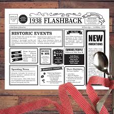 80th Birthday Ideas Diy Printable Placemats 90th Birthday 60th Birthday Birthday