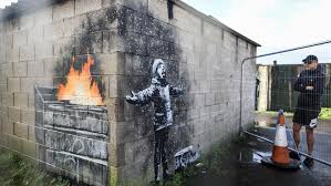 How banksy pulled off the biggest prank ever. Banksy Paints Season S Greetings Mural On Port Talbot Garage Https Cstu Io C68b9b Beautiful Inspiration Interiors H Banksy Banksy Mural Street Art Banksy