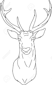 7198293 Deer Hand Draw Isolated On Background Stock Vector Deer Head Silhouette Jpg 791 1300 Deer Drawing Deer Art Deer