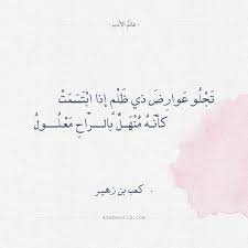 شعر كعب بن زهير تجلو عوارض ذي ظلم إذا ابتسمت math math equation life