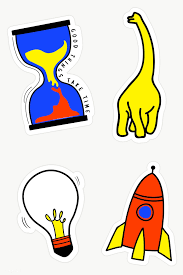 Black And White Orange Png Download Premium Png Of Set Of Toy Sticker Doodle Transparent Png 2035063 In 2020 Black And White Stickers Doodles Cute Stickers