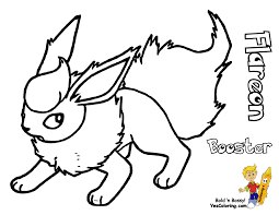 Pikachu and ash from pokemon. Pokemon Flareon Coloring Pages Coloring Home