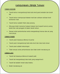 15 diantaranya tentu harus anda ketahui. Sains Tahun 3 Tanah