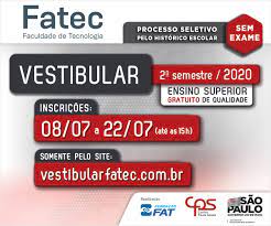 Poderá ser interposto recurso por parte do candidato que tiver sua inscrição indeferida ou deferida no site www.vestibularfatec.com.br. Vestibular Fatec 2Âº Semestre 2020 Bebedouro E Catanduva