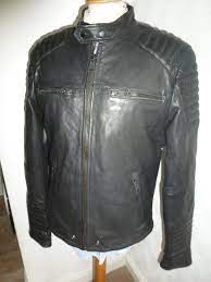 Bnwot New Mens Superdry Idris Elba Black Leather Cafe Racer Bomber Jacket Coat L Mens Outfits Clothes Coats Jackets
