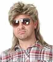 Baruisi 80s Men's Mullet Wig Blonde Cosplay Halloween Wig for Fancy Dress :  Clothing, Shoes & Jewelry