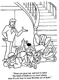 Scooby doo shaggy being chased by a monster coloring pages. Scooby Doo Pages For Kele