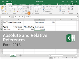 Microsoft Excel 2016 Customguide Absolute And Relative References Interactive Training Course Tutorial Excel Microsoft Applications Microsoft Excel
