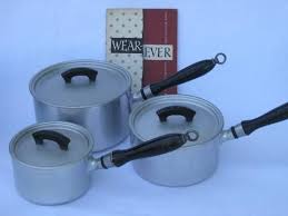 1930s Deco Vintage Wearever Aluminum Cookware Sauce Pans W Lids Vintage Kitchenware Wearever Cookware Vintage Cooking