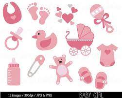 Baby Shower Clipart Baby Clipart Baby Girl Clip Art Pregnant Clipart Pink Stroller Onesie Commercial Personal Buy 2 Get 1 Free Baby Girl Announcement Embroidery Designs Baby Baby Clip Art