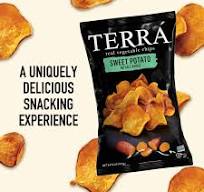 TERRA Sweet Potato No Salt Vegetable Snack Chips, 5 oz
