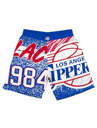 Browse our selection of clippers basketball shorts, gym shorts, compression shorts, and a wide range of other great apparel at www.nbastore.eu. Mitchell Ness Jumbotron Sublimated Shorts Los Angeles Clippers Foster