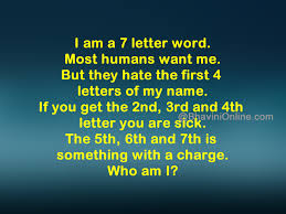 Getting tired of all of the riddles? Word Riddle Games I Am A Seven Letter Word Bhavinionline Com