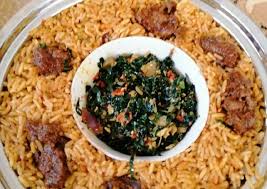 Jollof rice is a spicy african rice dish that cooks in one pan, uses lots of veg and can be a veggie main or a side to some simply baked chicken. Recipe Of Perfect Jollof Rice With Spinach Sauce Cook Recipes