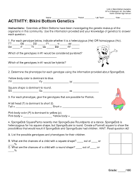 29 Bikini Bottom Genetics Worksheet Free Worksheet Spreadsheet
