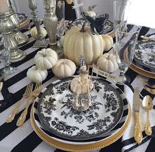 How To Set An Elegant Halloween Table Randi Garrett Design Halloween Table Decorations Halloween Tablescape Elegant Halloween Table