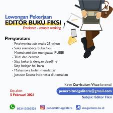 Menyunting naskah berdasarkan ketentuan yang ada. Lowongan Kerja Editor Buku Novel Lokerkarta Com