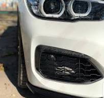 BMW M140i Front Fog Opening Garnishes (Canards) - Carbon Fibre - F21 F20