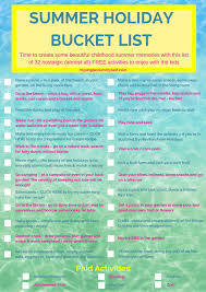 Summer Holiday Bucket List With Printable Checklist Summer Holiday Activities Holiday Activities Printable Checklist