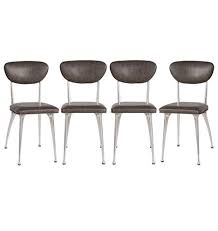 Set Of Shelby Williams Gazelle Dining Chairs W Leather Seats Rejuvenation Dining Chairs Contemporary Seating Leather Seat