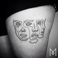 Minimal Single Line Tattoos By Mo Ganji Mo Ganji Line Drawing Tattoos Single Line Tattoo
