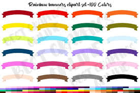 You can copy, modify, distribute and perform the work, even for commercial purposes, all without asking permission. 100 Curved Rainbow Banners Clipart Set Graphic By Bestgraphicsonline Creative Fabrica
