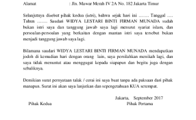 Surat pernyataan adalah sebuah surat yang dibuat oleh salah satu pihak sebagai bagian dari pernyataannya karena telah melakukan suatu tindakan dimana tindakan itu berhubungan dengan pihak lain. Surat Pernyataan Cerai Talak 3 Surat Contoh Cute766