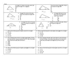 This gives us the ability to predict how long a third side of a triangle could. Triangles Missing Angles And Inequality Theorem Worksheet By Erika Adams