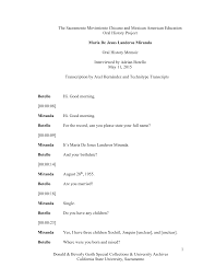 María De Jesus Landeros Miranda Oral History Memoir