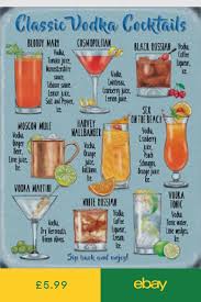 Plaques Signs Home Furniture Diy Ebay Vodka Cocktails Classic Cocktail Recipes Alcohol Drink Recipes