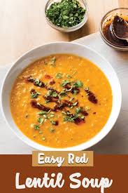 Easy Red Lentil Soup Recipe In 2020 Red Lentil Soup Lentil Soup Recipes Red Lentil Soup Recipe