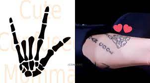 He recently got an eye tattoo that was part of a drawing he once drew. Jungkookpie On Twitter Jungkook S Tattoos 1 A R M Y Army Admirer Jk 2 0613 Bts Debut Date 3 Rather Be Dead Than Cool It S The