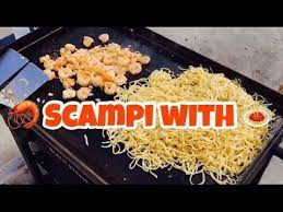 How To Make Shrimp Scampi With Linguini On A Blackstone Griddle Youtube Outdoor Griddle Recipes Griddle Recipes Blackstone Griddle