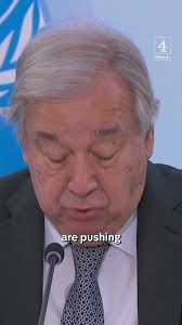 "Powerful interests" and "greed" are pushing the planet to a climate  "tipping point", says United Nations Secretary-General Antonio Guterres at  the third UN Ocean Conference in France., #Climatechange ...