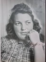 DEANNA DURBIN close-up from larger family negative, Jan 1980. Her long hair  is tied back but appears slightly at the right. Always beautiful, with or  without much makeup, Deanna had just turned